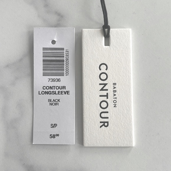 Aritzia Babaton Square Neck Long Sleeve Bodysuit in Black with Thong Bottom - Picture 10 of 10